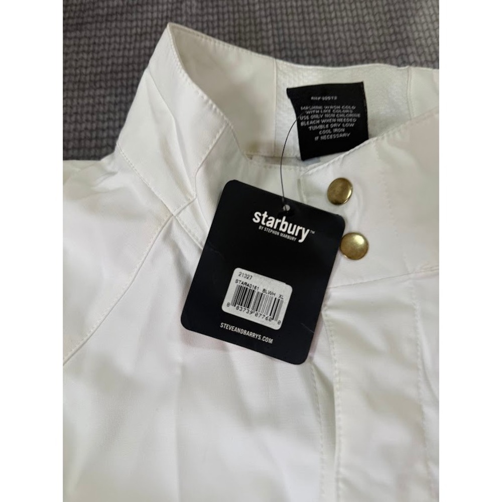 Starbury Stephon Marbury Mens White Mesh Panel Windbreaker Jacket XL STAR40161 - Picture 2 of 7